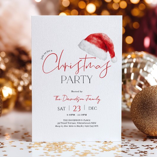 Kerstfeest Santa Hoed Kaart