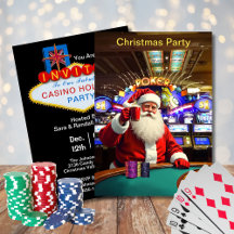 Kerstfeest Santa Las Vegas Casino Style Party