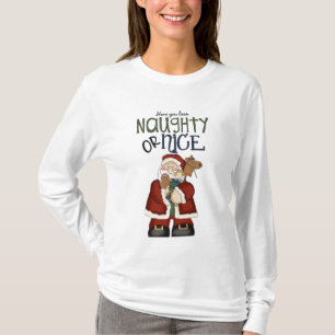Kerstfeest Santa Naughty of Nice Toys T-Shirt