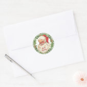  kerstfeest santa ronde sticker (Envelop)