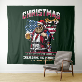 Kerstfeest Santa Tapestry | feestelijke muurdecora Wandkleed