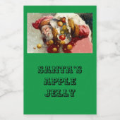 kerstfeest santas homemade appel jelly gift voedselcontainer etiket (Enkel label)