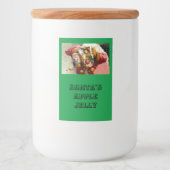 kerstfeest santas homemade appel jelly gift voedselcontainer etiket (Voorkant)