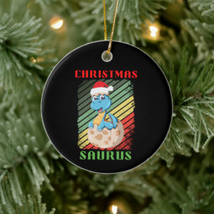 KERSTFEEST SAURUS KERAMISCH ORNAMENT