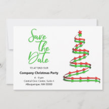 Kerstfeest Save The Date Moderne Boom