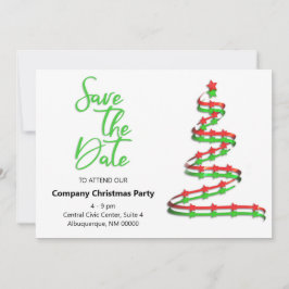 Kerstfeest Save The Date Moderne Boom