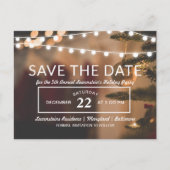 kerstfeest | Save the date | String Lights Aankondigingskaart (Voorkant)
