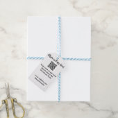 Kerstfeest Scan QR-code details website social med Cadeaulabel (Met Touw)