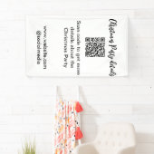 Kerstfeest Scan QR-code details website social med Spandoek (Insitu)