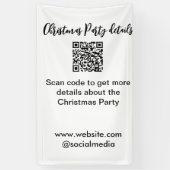 Kerstfeest Scan QR-code details website social med Spandoek (Verticaal)