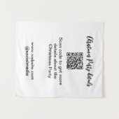 Kerstfeest Scan QR-code details website social Wandkleed (Voorkant (horizontaal))