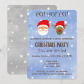 Kerstfeest Schattige Sinterklaas en herten Kaart (Voorkant / Achterkant)