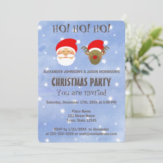 Kerstfeest Schattige Sinterklaas en herten Kaart (Staand voorkant)