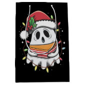 Kerstfeest Schattigee Ghost Santa Party kerstvakan Medium Cadeauzakje (Voorkant)