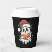 Kerstfeest Schattigee Ghost Santa Party kerstvakan Papieren Bekers (Voorkant)