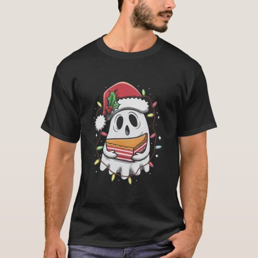 Kerstfeest Schattigee Ghost Santa Party kerstvakan T-shirt (Voorkant)