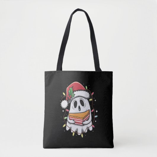 Kerstfeest Schattigee Ghost Santa Party kerstvakan Tote Bag (Voorkant)