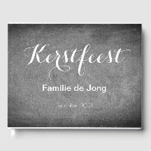 Kerstfeest Schoolbord Stijl Krijtjes Typography