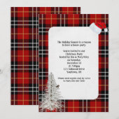 Kerstfeest Schotse tartan geruite ontwerp Kaart (Voorkant / Achterkant)