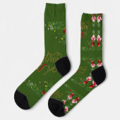 Kerstfeest Script Groene Sokken (Links)