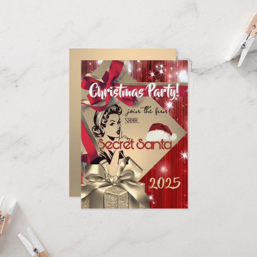 Kerstfeest secret santa (Voorkant / Achterkant in situ)