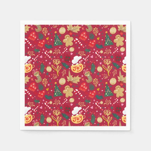 kerstfeest servet (Voorkant)