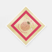 Kerstfeest servetten leuk rood en goud (Hoek)