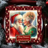 Kerstfeest Servetten Rood Goud Groene Kerstman