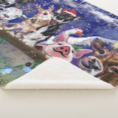 kerstfeest Sherpa Blanket Funny Boerderij Animal P Sherpa Deken (3/4)