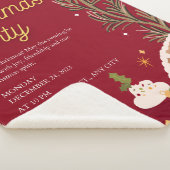 Kerstfeest Sherpa Blanket Sherpa Deken (3/4)