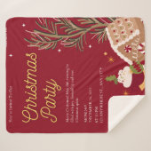 Kerstfeest Sherpa Blanket Sherpa Deken (Voorkant (horizontaal))