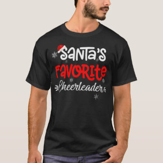 Kerstfeest Shirten Santa's Favoriete Cheerleader F T-shirt