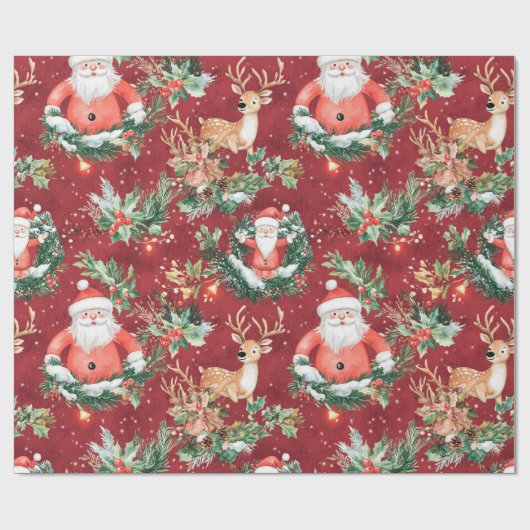 Kerstfeest Sinterklaas Cadeaupapier (Vlak)