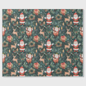 Kerstfeest Sinterklaas Cadeaupapier (Vlak)