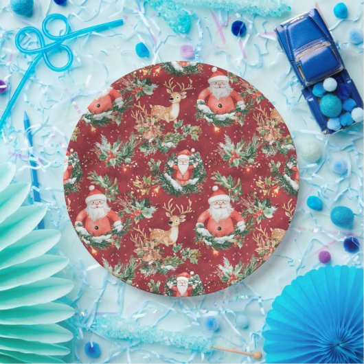 Kerstfeest Sinterklaas Papieren Bordje (Feest)