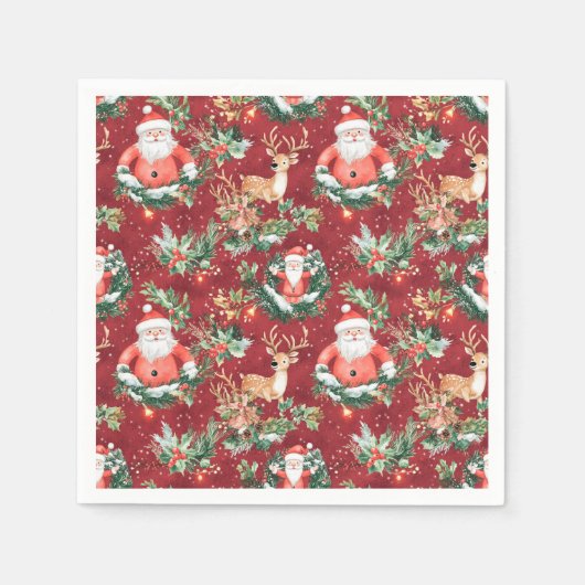 Kerstfeest Sinterklaas Servet (Voorkant)