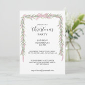 Kerstfeest Sluiers Roze Groen Kaart (Staand voorkant)