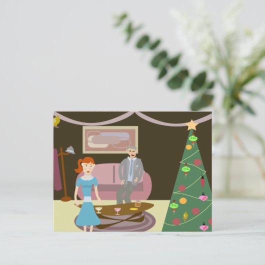 Kerstfeest sluiten briefkaart (Staand voorkant)