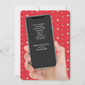 Kerstfeest SMS-bericht op telefoon Kaart (Voorkant)