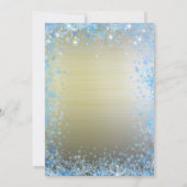Kerstfeest Sneeuwvlok Glitter Sparkle Stars Kaart (Achterkant)