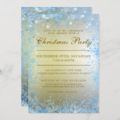 Kerstfeest Sneeuwvlok Glitter Sparkle Stars Kaart (Voorkant / Achterkant)