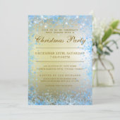 Kerstfeest Sneeuwvlok Glitters Glans Sterren Kaart (Staand voorkant)