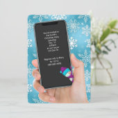 Kerstfeest sneeuwvlok tekstbericht kaart (Staand voorkant)