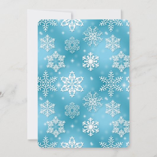 Kerstfeest sneeuwvlok tekstbericht kaart (Achterkant)