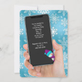 Kerstfeest sneeuwvlok tekstbericht kaart (Voorkant)