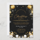 Kerstfeest Sneeuwvlokken Sparkles en Sneeuwmannen Kaart (Voorkant)