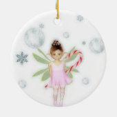 Kerstfeest snoep, aanpasbare versiering keramisch ornament (Achterkant)