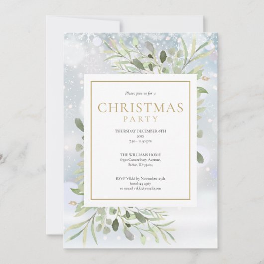 Kerstfeest Snowflakes Holiday Kaart (Voorkant)