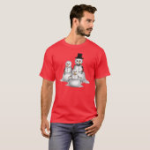 kerstfeest Snowman Holiday mannen t-shirt (Voorkant volledig)