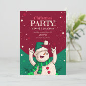 Kerstfeest Snowman Kaart (Staand voorkant)